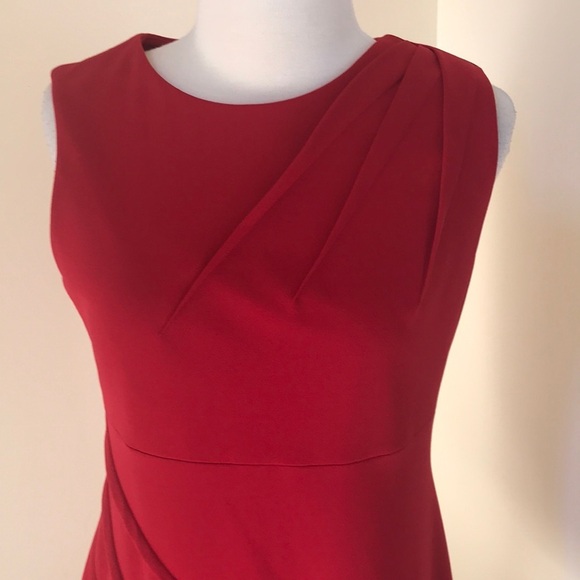 CALVIN KLEIN Size 8 red sheath dress - Picture 2 of 9